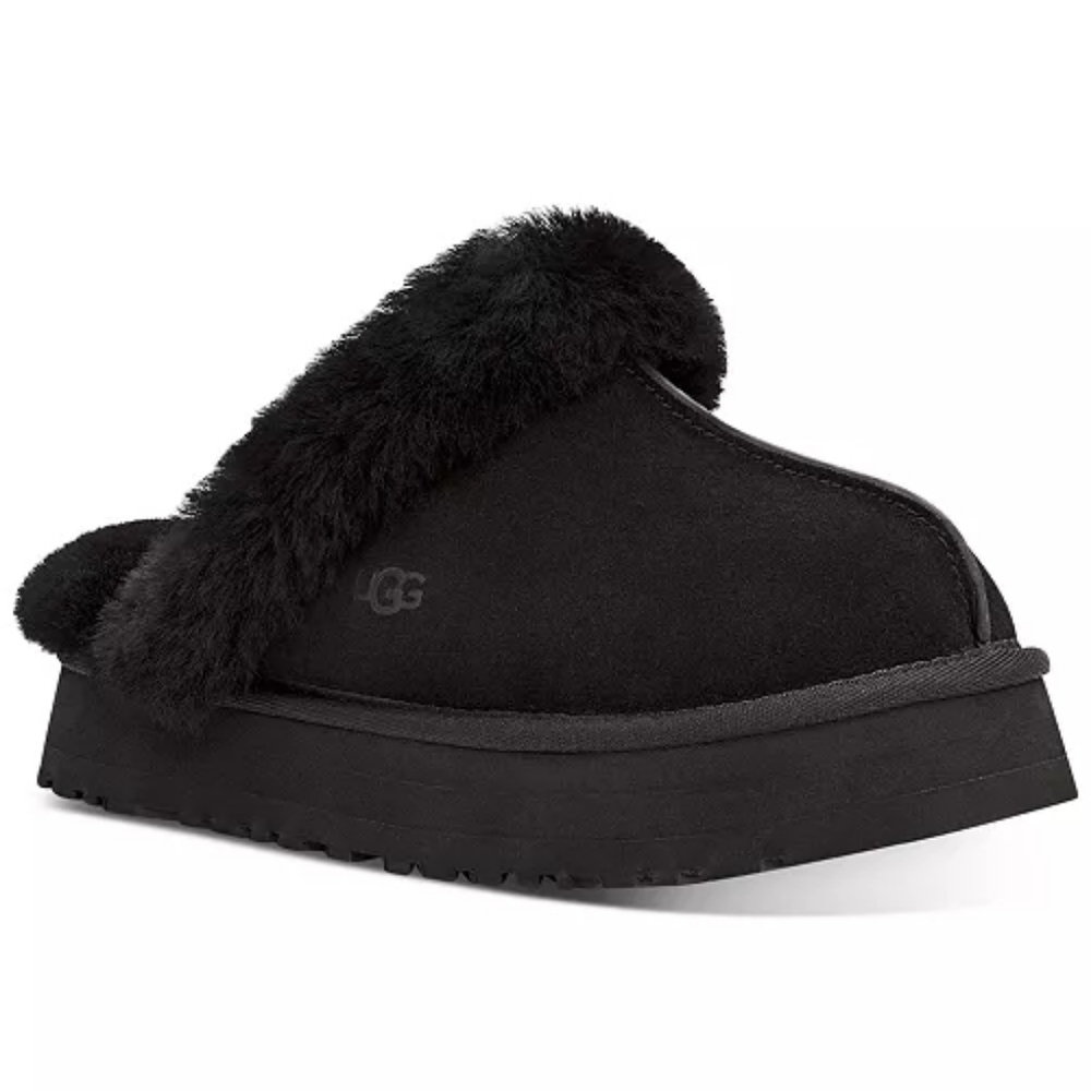 UGG Women's Disquette Fur Sheepskin Shearling Slippers 9
